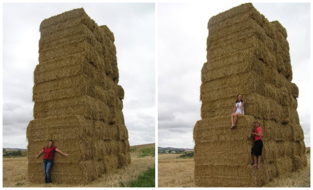 hay stacks