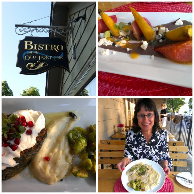 Huerto Salad, Torched Tilapia with Almond Cream Sauce, Stuffed Poblano Pepper with Walnut Nagada Foam...yum!!!