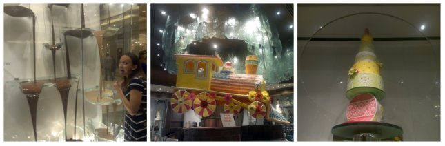 Giant train engine made entirely out of marshmallows