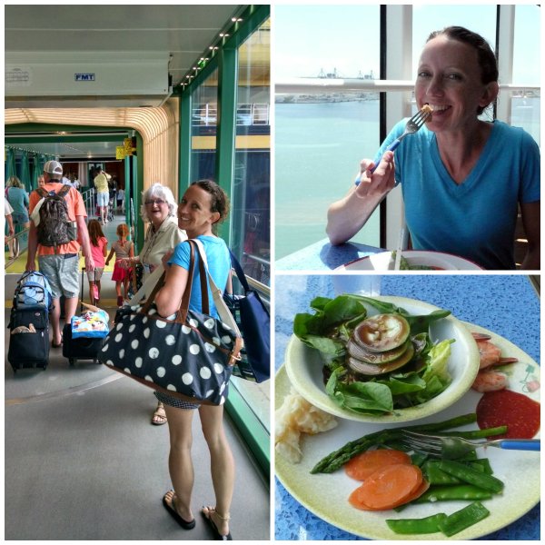 disney cruise boarding and lunch